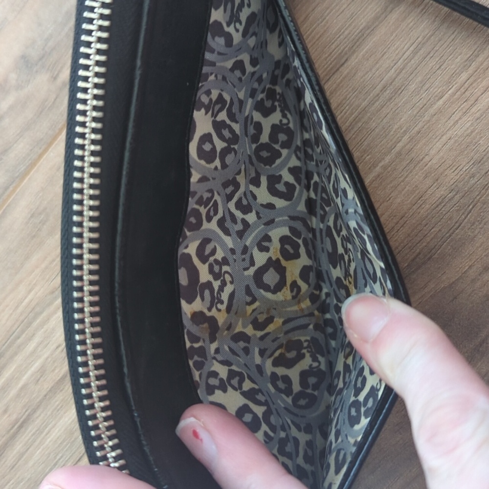 Vintage Coach Poppy Black Leather Wristlet Wallet. - Picture 6 of 10